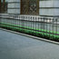 VidaXL Ornamental Security Palisade Fence, Steel Black, Pointed Top, 150 cm