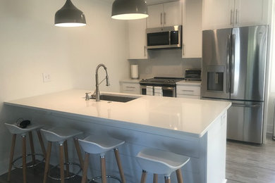 Beach style kitchen photo in Other