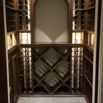Completed Installation of Wooden Wine Racks in Baltimore
