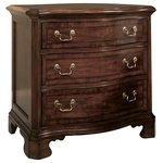 American Drew - American Drew Cherry Grove 3-Drawer Nightstand, Antique Cherry - The 45th Anniversary Cherry Grove collection is a blending of new and old adaptations from 18th century and higher end traditional styling. Georgian, Edwardian, Sheraton along with Queen Anne elements create this beautiful assortment of furniture. Cathedral cherry veneers, alder solids and select hardwoods create a new and exciting collection of bedroom, dining room and occasional for American Drew. Cherry Grove features many new items that have been designed to fill the needs of your home along with many proven winners that have existed since the very beginning. Scale and dimensions have been addresses to better suit today's standard of living. Cherry Grove now offers you a variety of opportunities to complement multiple decorating environments. In the American Drew tradition, attention to detail and exquisite craftsmanship make every piece an heirloom. You will be investing in a timeless piece of furniture that will be cherished for generations to come.