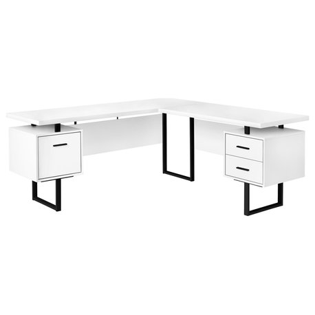 Monarch Modern Computer Desk With White Finish I 7616