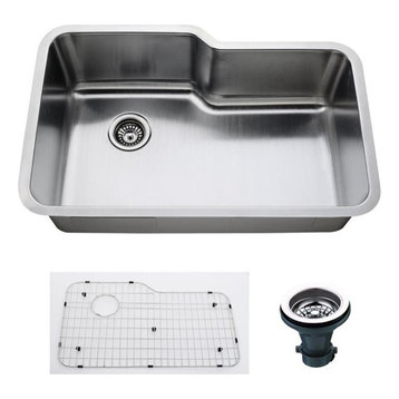 Empire Industries  32 x 20.5 in. Undermount Kitchen Sink with Strainer & Grid