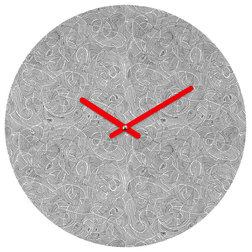 Contemporary Wall Clocks DENY Designs Gneural Currents Round Clock