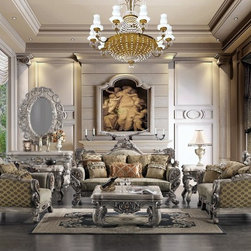 3 Pcs Microfiber Chenille Fabric Luxurious Sofa Set - Living Room Furniture Sets