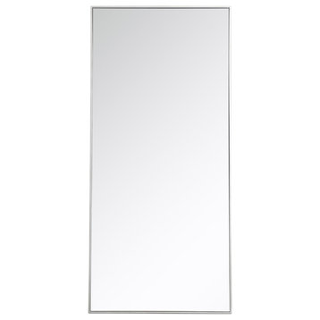 Elegant Monet Metal Frame Rectangle Mirror 30" MR43060S Silver