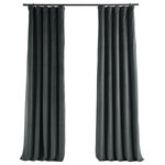 Half Price Drapes - Signature Natural Gray Blackout Velvet Curtain Single Panel, 50"x84" - Bring dramatic elegance to your home with the Signature Natural Gray Blackout Curtain. This luxurious velvet curtain comes with a blackout lining to ensure total darkness at night while sleeping. This sleek curtain is well-suited to traditional or transitional-style bedroom and comes in four sizes. Accent your home with understated, luxurious pieces by Exclusive Fabrics & Furnishings, LLC.