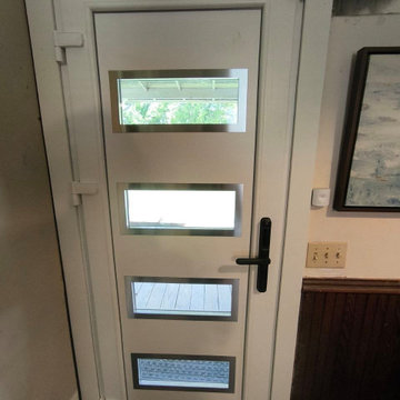 Manux 8113 White Silk with transom and fingerprint smart lock 088