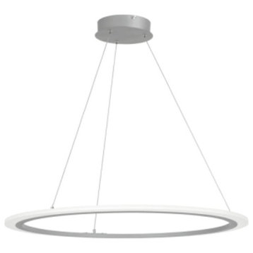 Kovacs P8141-609-L Discovery 32"W Integrated LED Ring Chandelier - Silver
