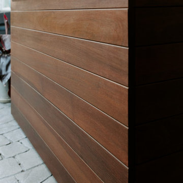 Outdoor TV Lift Cabinet - Ipe Brazilian Walnut