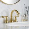 Vinnova Florence 8" Two Handle Widespread Bathroom Faucet in Gold