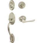 Cosmas - Cosmas 300 Series Satin Nickel Handleset with 30 Series Interior Lever - Uncompromising quality and superior value. The affordable Cosmas 30 Series Door Levers feature a warm oil rubbed bronze finish or a beautiful satin nickel finish. Nothing on the market provides better value or lasts longer than Cosmas branded products.