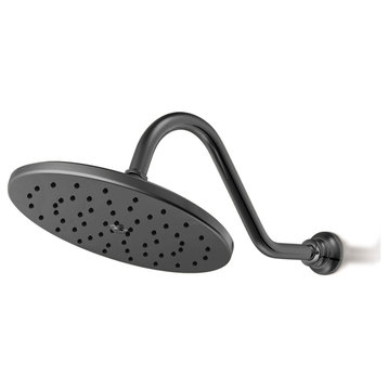 Fontana Oil Rubbed Bronze Round Rainfall Showerhead, 8", I Have Shower Arm, With