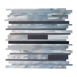 Silver Aliminum Bold Random Pattern Mosaic Tiles - Home Accessories & Decor