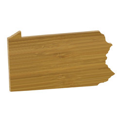 CuttingBoards.net - State Shaped Cutting Boards, Brown Richlite, Pennsylvania - Cutting Boards