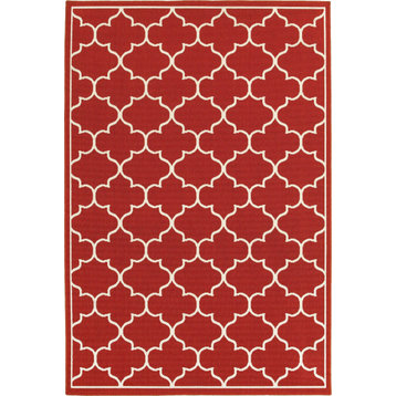 Oriental Weavers Meridian 1295R Red/Ivory Area Rug 7' 10'' Round