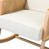 Living Room Upholstery Rocking Chair, Linen