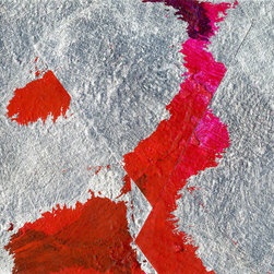 Peter Marks Untitled (neon pink and silver), c. 2003-4 - Mixed Media Art