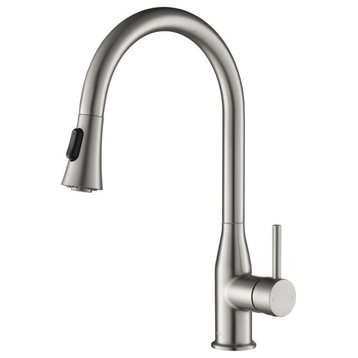 Napa Single Handle Pull Down Faucet, Brushed Nickel, W/O Soap Dispenser