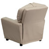 Flash Furniture Contemporary Beige Vinyl Kids Recliner With Cup Holder