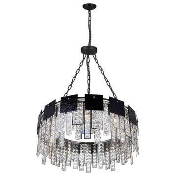 Glacier 10 Light Down Chandelier With Polished Nickel Finish