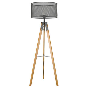 Capprice 1-Light Matte Black Floor Lamp