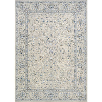 Floral Yazd Area Rug, Gray, Rectangle, 2'x3'7"