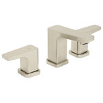 Speakman - Kubos Widespread Faucet, Brushed Nickel - Clean with striking simplicity, the Speakman Kubos Widespread Faucet embodies pure, minimalistic design. By stripping back unnecessary details, this modern widespread faucet will undoubtedly make a statement. Its crisp, square handles are bold, yet surprisingly comfortable. The Kubos Widespread Faucet is constructed of solid, low-lead brass and features a WaterSense Certified 1.2 GPM flow rate.