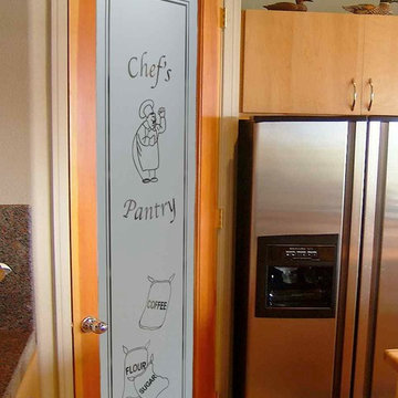 Pantry Doors - Sans Soucie Happy Chef & Sacks Glass Pantry Door