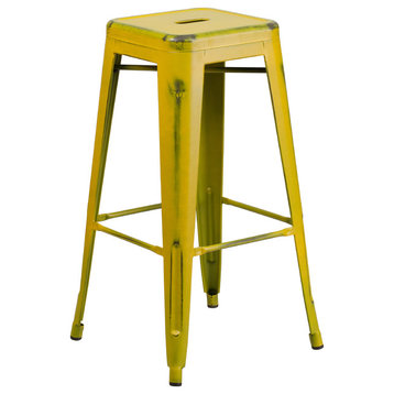 Flash Furniture Commercial Grade 30" High Yellow Barstool - ET-BT3503-30-YL-GG