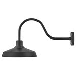Hinkley Lighting - Hinkley Lighting Forge 1 Light Outdoor 17" Wall Mount, Black - Inspired by a lighting industry staple barn light, Forge features a practical outdoor lighting solution to withstand the elements. Whether it is enduring harsh sunrays, extreme cold or continuous salt air, Forge is built to last with an industrial chic flair. Forge is available in a Black and Antique Brushed Aluminum finish resistant to rust and corrosion with a 5-year warranty.