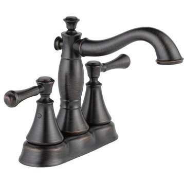 Delta Cassidy 2-Handle Centerset Bathroom Faucet - Metal Pop-Up, Venetian Bronze