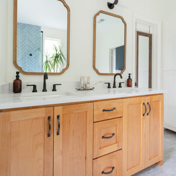Modern Coastal Transitional Master Bathroom