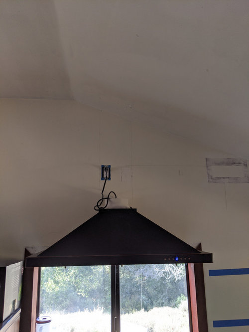 Range Hood With Chimney On Sloped Ceiling - Installing Bathroom Exhaust Fan On Sloped Ceiling
