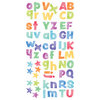 Watercolor Alphabet Vinyl Wall Stickers - Peel and Stick, Rainbow