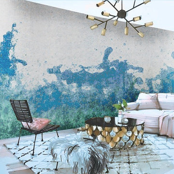 Abstract Ocean Splash | Glass Mosaic | PIXL Mist Collection
