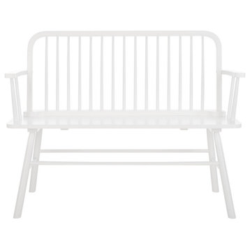 Safavieh Lucilia Spindle Bench, White