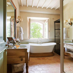 Bathroom stone floor tiles (Mediterranean Style) - Tile
