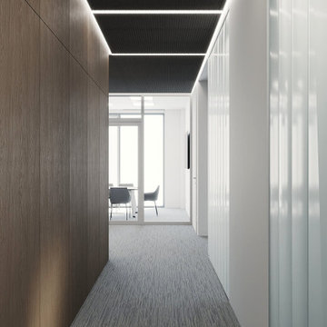 Office Corridor at Airoptic Research & Technology Office in Wysogotowo