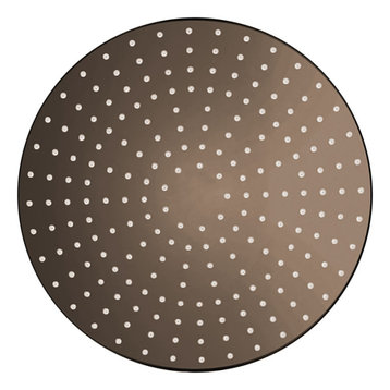 20" Oil Rubbed Bronze Round Color Changing LED Rain Shower Head, Solid Brass