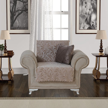 Chiara Rose Anti-slip Armless Sofa Cover Furniture Protector Chair Size Acacia