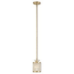 Livex Lighting - Livex Lighting 50560-28 Grammercy - One Light Mini Pendant - Crystal strands strung in a decrotive shade designGrammercy One Light  Winter Gold Clear Cr *UL Approved: YES Energy Star Qualified: n/a ADA Certified: n/a  *Number of Lights: Lamp: 1-*Wattage:100w Medium Base bulb(s) *Bulb Included:No *Bulb Type:Medium Base *Finish Type:Winter Gold