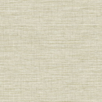 Exhale Light Yellow Faux Grasscloth Wallpaper Sample