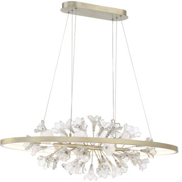 Clayton Chandelier - Silver with Brushed Gold, Large