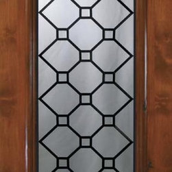 Slab Entry Single Door 80 Wood Alder Casablanca 1 Panel 3/4 Lite - Front Doors