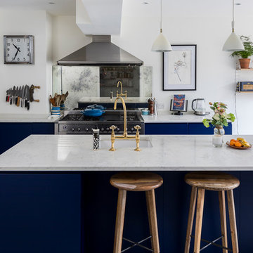 High end refurbishment of full house with bespoke kitchen and stairs