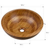 Agata Round 17" Bamboo Above Counter Bathroom Vessel Sink