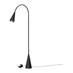 DELAKTIG Lampadaire &agrave; LED, noir - Floor Lamps