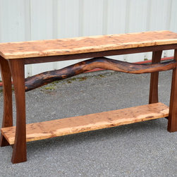 Live Edge Hickory Sofa Table - Side Tables And End Tables