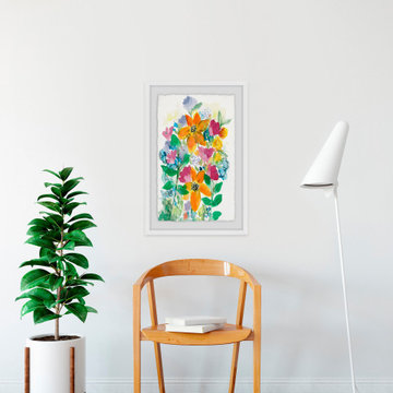 "Wild Flower Bouquet" Framed Painting Print