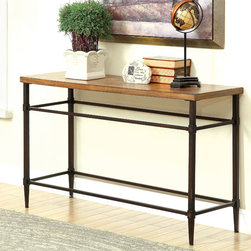 FURNITURE OF AMERICA HERRICK METAL ACCENTS SOFA TABLE - Console Tables